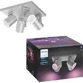 Philips Hue Argenta Spot Monté en Surface White and Color - Blanc - 4 Spots