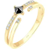 Elli Ring goud / zwart / wit
