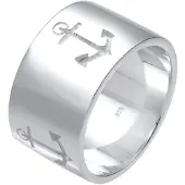Elli - Ring - Dames Band Anker Motief Maritiem in 925 Sterling Zilver - Dames