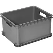Curver Unibox Classic L Zilver 43x35x24 Grijs grijs Kunststof Opberger