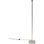 QAZQA Moderne vloerlamp staal zonder kap - Simplo
