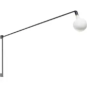 Expo Mike 'XL' wandlamp 1x E27 - arm 2m zwart