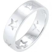 Elli - Elli Ringen Dames Sterren Astro Uitgesneden in 925 Sterling Zilver