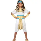 Atosa - Egyptisch farao kostuum voor jongens - 152/158 (10-12 jaar) - Goud en blauw
