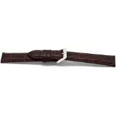 Claudio Calli Horlogeband H348Z Croco Bruin Zilver 22x20 mm