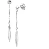 Trendjuwelier huiscollectie Oorhangers Zilver Gerhodineerd Glanzend 38 mm x 3 mm