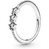 Pandora Verheven Hart Ring - Belofte Ring voor Vrouwen - Stapelring - Cadeau voor Haar - Sterling Zilver met Helder Zirkonia - Maat 6
