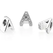 Pandora Bedel zilver Letter A 797455