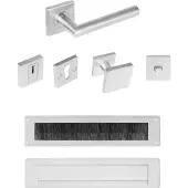Intersteel voordeurset 6-delig rechthoekig SKG3*** - RVS