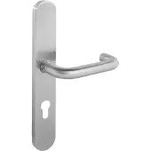 Intersteel Deurkruk Rond op XL schild profielcilindergat 72mm - RVS