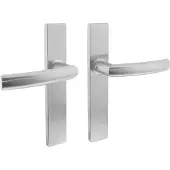 Intersteel Deurkruk Blok op rechthoekig blind schild - RVS
