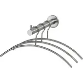 Intersteel Kapstok RVS geborsteld met 3 kledinghangers