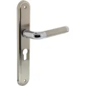 Intersteel Deurkruk Agatha op langschild profielcilinder 55mm - chroom/nikkel mat