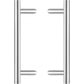 Intersteel Deurgrepen set T-schuin ø 30 mm - 500 mm rvs geborsteld