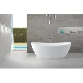 Wiesbaden Eva Solid Surface vrijstaand bad type 178x84x64 cm mat wit