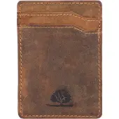 Green Burry GREENBURRY Leer kaarthouder Vintage Magic Wallet RFID Brown bruine