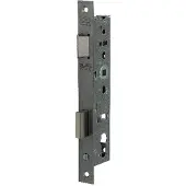 Nemef 9670 E Paniekdeurslot | DM30mm | PC92mm | doorgaande krukgat 8mm | voorplaat RVS 24x245mm rechthoekig | zamac vernikkelde dag- en nachtschoot | DR 1+3/2+4 - 9967207001