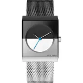 Jacob Jensen 525 Classic Horloge - dames horloge - Zwart - diameter 24 mm - kleur gecoat roestvrij staal