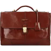 The bridge Vespucci aktetas leder 40 cm Laptopcompartiment bruin