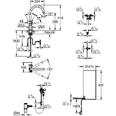 GROHE Red New keukenkraan duo met C-uitloop en L-size boiler RVS