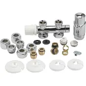 Riko set onderblok compl. recht 16x2,0 +15 knel chroom