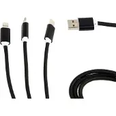Gembird 3-in-1 USB laadkabel 1 meter zwart