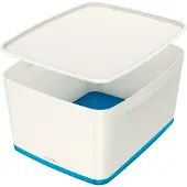 Leitz MyBox Groot met deksel, opbergdoos - blauw/wit