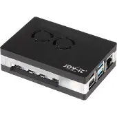 Raspberry Pi RB-CASEP4+03B behuizing voor Raspberry Pi 4 B (zwart/transparant)