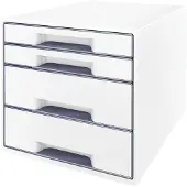 Leitz Wow Desk Cube 4 Drawers 2 Large And 2 Small Buc Drawers Wit Kinderen