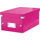 Leitz WOW Click & Store Kartonnen Opbergdoos - 84% Gerecycled Karton - 21 x 15 x 35.2 cm (BxHXD) - Ideaal voor Thuiswerkplek - Roze