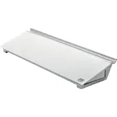 Nobo Glazen notitiebord Diamond Glass Memo Desktop (b x h) 458 mm x 60 mm Stralend wit Incl. opbergbakje, Incl. boardmarker