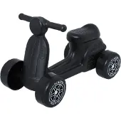 Plasto Scooter Zwart - Baby Walker - Stille Wielen - Loopauto - Zithoogte 22 cm - Stevig Kunststof - Gemaakt in Finland - Vanaf 1 Jaar