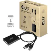 Club 3D CAC-1010 DisplayPort Adapter [1x DisplayPort stekker, USB-A 2.0 stekker - 1x DVI-bus 24+5-polig] Zwart 0.60 m