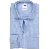 Olymp Luxor Comfort Fit Overhemd blauw, Vichy ruit