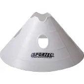 Sportec Afbakenbollen soft extra groot (met gaten) Wit Hoogte: 15 cm, doorsnede: 30 cm