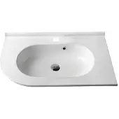 Sapho Pulse wastafel mineraalmarmer rechts 75x45cm