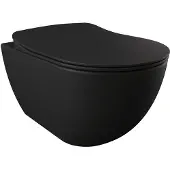 SaniGoods Alpha Rimless randloos wandcloset mat zwart