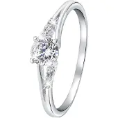 Lucardi Zilveren ring met zirkonia