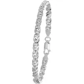 Lucardi Armband 'Basic' zilver