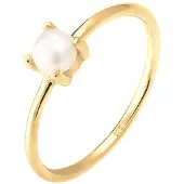 Elli Ring 'Pearl' goud / parelwit