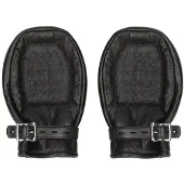Pain - Bondage Mittens Padded With Metal Teeth - Zwart