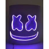 Vegaoo - Paars marshmallow LED masker voor volwassenen