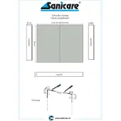 Sanicare Spiegelkast Qlassics Ambiance 80 cm. 2 dubbelzijdige spiegeldeuren hoogglans wit