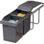 Hailo Tandem 15 + 15 Liter Grijs