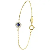 Lucardi Armband 'Klassisch' blauw / goud / transparant