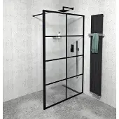 Gelco Cure Black inloopdouche 120x200cm 8mm glas anti-kalk