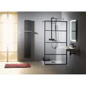Gelco Cure Black inloopdouche 110x200cm 8mm glas anti-kalk