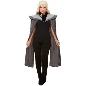 Smiffys Games of thrones cape (zwart en grijs)