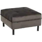 Nordal Puff velvet poef - grijs