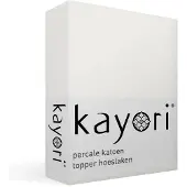 Kayori Topper Hoeslaken Shizu Offwhite (Percal)-180 x 200 cm